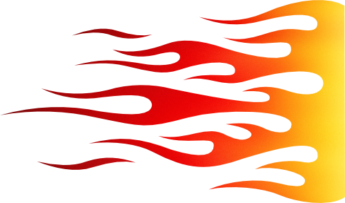 (s344-1-A) Hot Rod Flames Flame Flaming