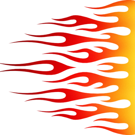 (344-01) Hot Rod Flames Flame Flaming
