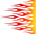 (s344-1-B) Hot Rod Flames Flame Flaming