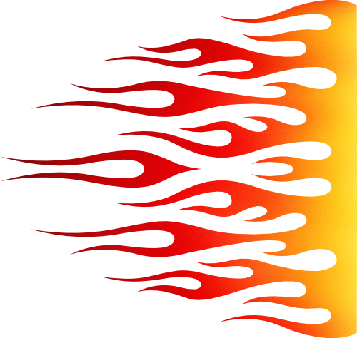 (s344-1-B) Hot Rod Flames Flame Flaming