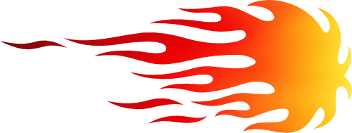 (s344-1-C) Hot Rod Flames Flame Flaming