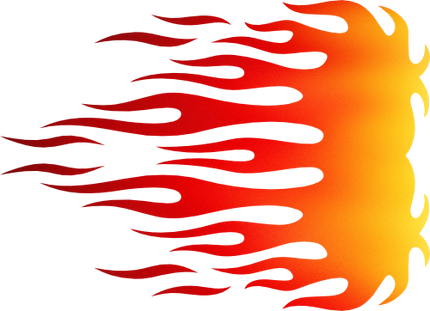(344-01) Hot Rod Flames Flame Flaming