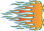 (s344-1-F) Hot Rod Flames Flame Flaming