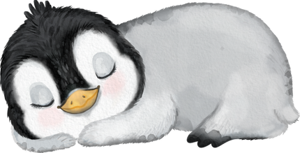 (348-V) Sleeping Baby Penguin