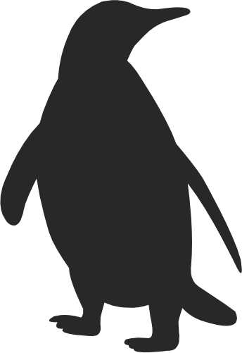 (s348-H) Penguin Silhouette