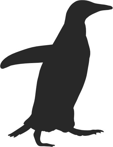 (s348-I) Penguin Silhouette