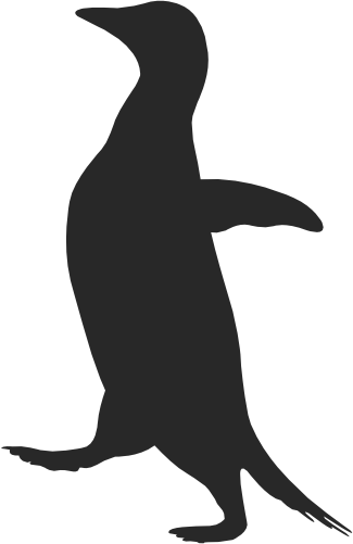 (s348-K) Penguin Silhouette
