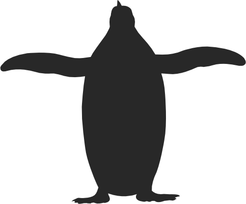 (s348-M) Penguin Silhouette