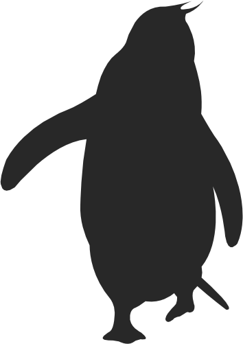 (s348-N) Penguin Silhouette