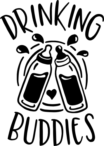 (s350-A) Drinking Buddies Baby Milk Bottle