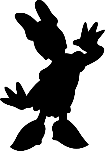 (351-D1-2D) Daisy Duck Silhouette