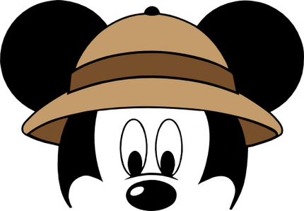 (351-D1-2O) Safari Mickey Mouse Face