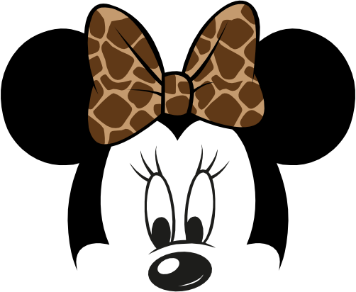 (351-D1-2P) Safari Minnie Mouse Face