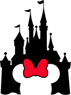 (351-D1-2N) Minnie Mouse Cutout Castle