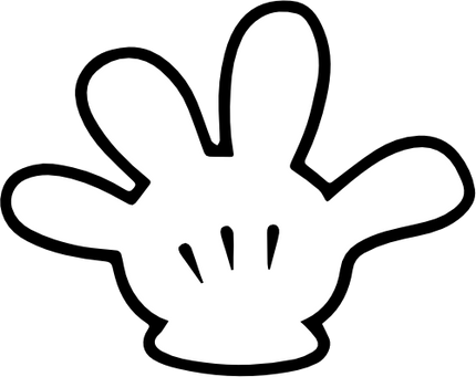(351-D1-1R) Mickey Mouse Hand Waving