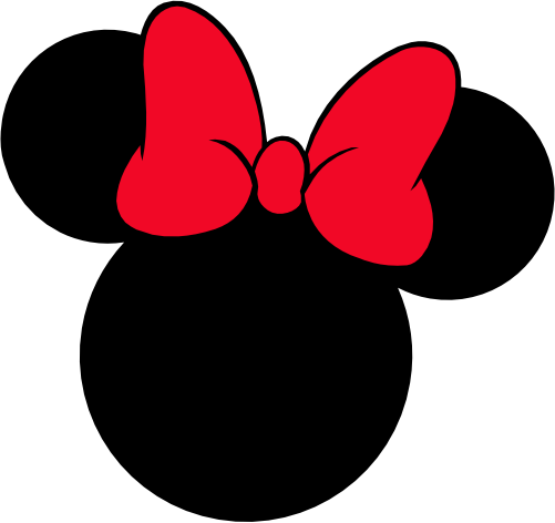 (351-D1-1I) Minnie Mouse Head Solid Bow