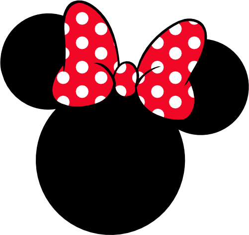 (351-D1-1I) Minnie Mouse Head Polka Dot Bow