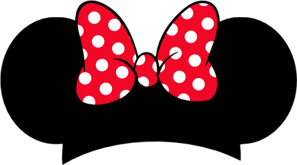 (351-D1-1K) Minnie Mouse Ear Hat Polka Dot Bow