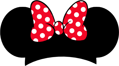 (351-D1-1K) Minnie Mouse Ear Hat Polka Dot Bow