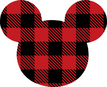 (351-D1-2I) Mickey Mouse Red Buffalo Plaid