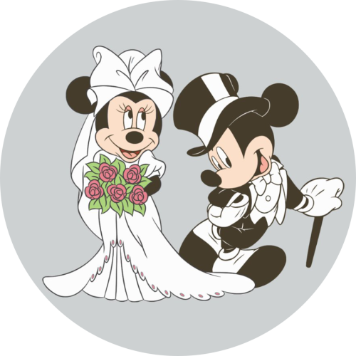 (351-D1-7D) Mickey & Minnie Bride Groom