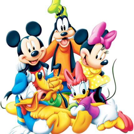 (351-D1-4H) Mickey, Goofy, Pluto, Donald, Daisy, Minnie
