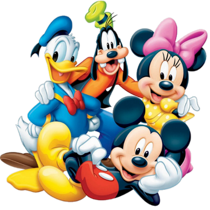 (351-D1-4I) Mickey, Donald, Goofy, Minnie