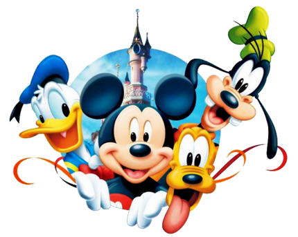(351-D1-3Y) Mickey, Donald, Pluto, Goofy