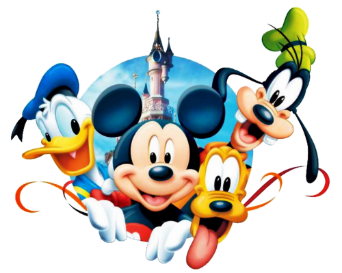 (351-D1-3Y) Mickey, Donald, Pluto, Goofy