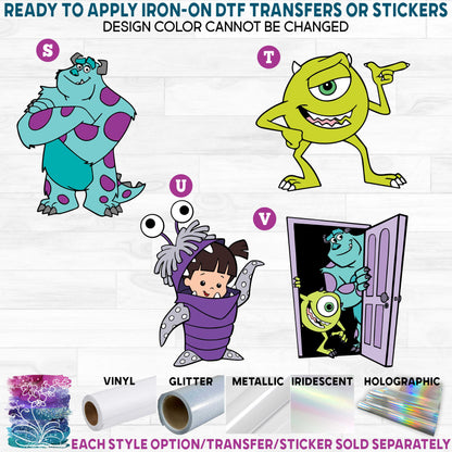 (s351-D2-07) Cartoon Printed Heat Transfer or Sticker