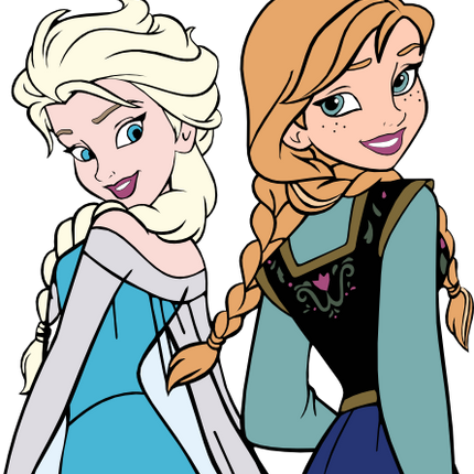 (351-D10-1A) Elsa & Anna