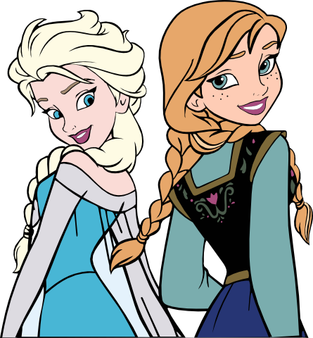 (351-D10-1A) Elsa & Anna