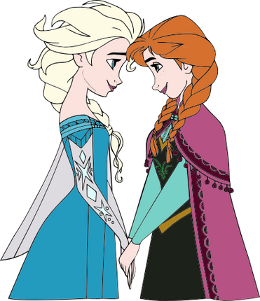 (351-D10-1B) Elsa & Anna