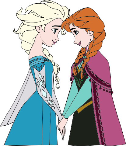 (351-D10-1B) Elsa & Anna