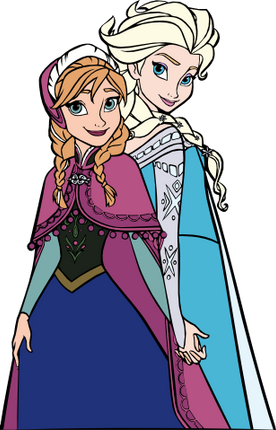 (351-D10-1C) Elsa & Anna