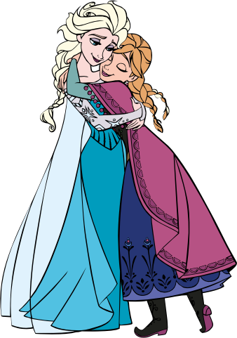 (351-D10-1D) Elsa & Anna