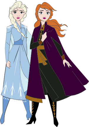 (351-D10-1E) Elsa & Anna