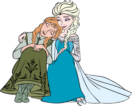 (351-D10-1T) Elsa & Anna