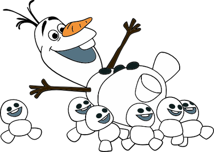 (351-D10-1U) Olaf & Snowies