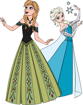 (351-D10-2Y) Elsa & Anna
