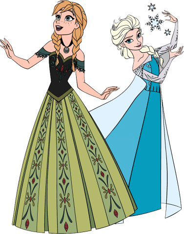(351-D10-2Y) Elsa & Anna