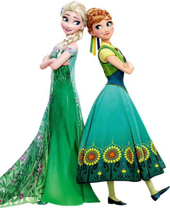 (351-D10-2Z) Elsa & Anna