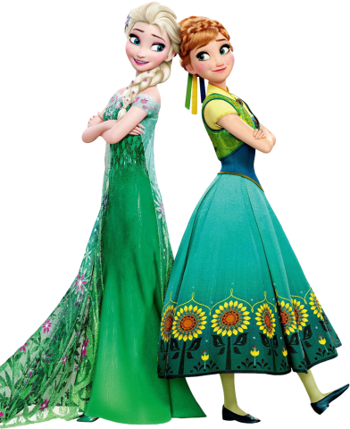 (351-D10-2Z) Elsa & Anna