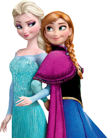 (351-D10-3D) Elsa & Anna