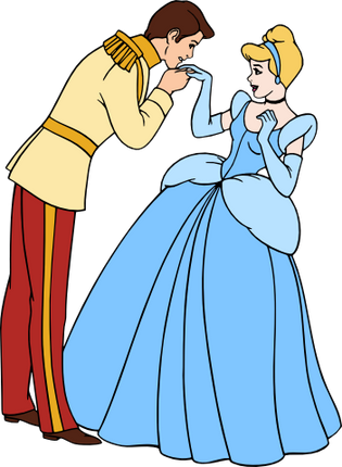 (351-D11-2H) Prince Charming & Cinderella
