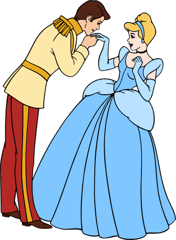 (351-D11-2H) Prince Charming & Cinderella