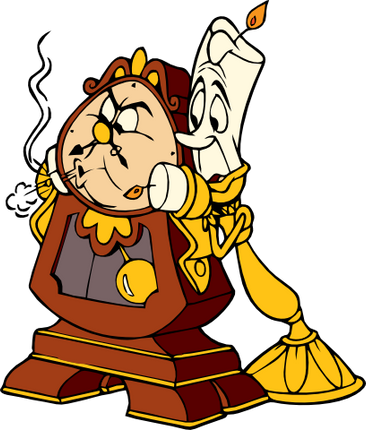(351-D12-2M) Cogsworth & Lumiere