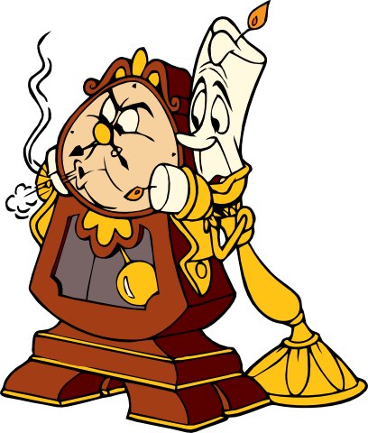 (351-D12-2M) Cogsworth & Lumiere