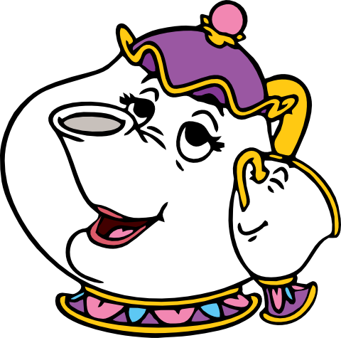 (351-D12-2T) Mrs Potts & Chip