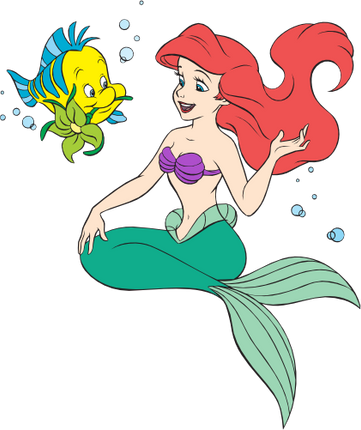 (351-D13-5S) Ariel & Flounder